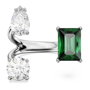 💖Swarovski💖Mesmera mixed cut green gemstone ring S925 sterling silver womens fashion ring hypoallergenic non-allergenic Valentines Day gift birthday gift for girlfriend bestie