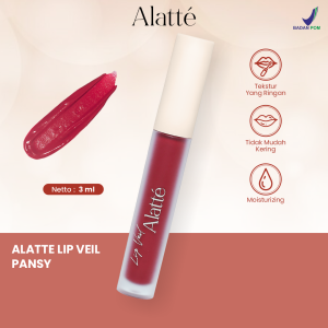 Alatte Lipstik Shade Pansy Lipveil Lipcream Moisture Velvet Finish BPOM