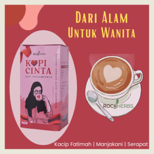 Kopi Pracampuran Khas untuk Wanita Kopi Cinta by ROCKHERBS bantu masalah dalaman wanita