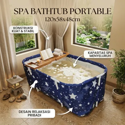 BISA COD - Bak Mandi Lipat Folding Bathtub Portable Bathtub Lipat Bak Mandi Anak dan Dewasa Air Hangat