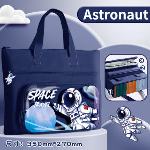 School Bag Student Book Bag Waterproof Tuition Bag File Bag Boy Girl Student Handbag Schoolbag 35x27cm