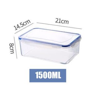 GTRBFDS 1/4PCS Sealed Rectangular Refrigerator Storage Box Stackable Plastic Food Containers Portable with Lid Trasparent Crisper