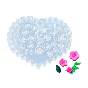 Phong Cách thiết kế hoa Silicone Nail Mẫu hình trái tim Khuôn Cho 3D Gel Nghệ Thuật Sáng Tạo Phụ kiện tự làm móng tay