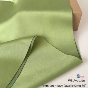 Premium Heavy Cavallic Satin Ironless Matte Surface Kain Bidang 60 Price For 0.5m Ana Textile