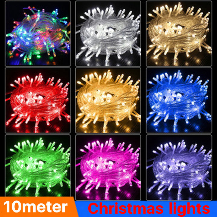10M,100L Christmas Lights LED Outdoor waterproof Transparent wire room