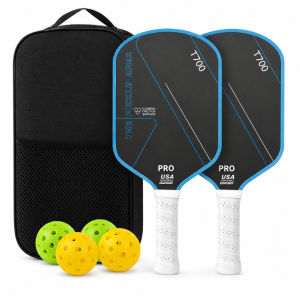 GloRily T700 Carbon Fiber Pickleball Paddle Set with  Storage Bag and 4 Ball for Professional & Beginner
