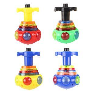ZSDN MALL Tiệc tùng Trẻ em Đồ chơi phát sáng Ngoài trời Với bệ phóng Đồ chơi phóng Đồ chơi xoay dạ quang Đồ chơi xoay phát nhạc Con quay hồi chuyển Đầu quay