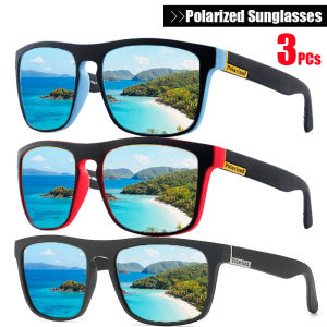 1-3PCs Classic Polarized Square Frame Glasses for Men and Women Outdoor Sports Party Vacation Travel Driving Fish Sunglasses