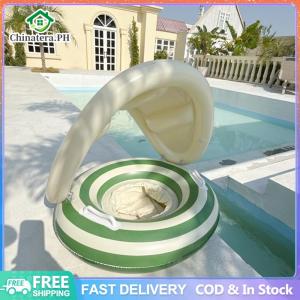 Baby Swimming Ring Toddlers Pool Float with Detachable Sunshade Beach Water Leakproof Baby Pool for Summer Pool Party