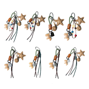 Artistic Tassels Star Pendant Handmade Star Keychain Trendy Bag Ornament Alloy Texture Perfect for Any Space or Occasion