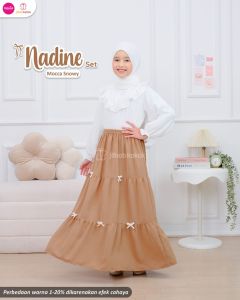 Babyjab Baju Anak Setelan Rok Coquette Oneset Nadine Free Hijab 2-12 Tahun