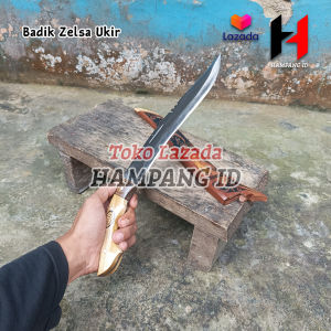 Pisau Badik Sembelih Pultang Sarung Ukir