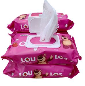 ทิชชูเปียกห่อใหญ่ (ราคา/ 1 แพ็ค)หมี LOTSO แผ่นใหญ่ ทิชชู่เปียกของเด็ก กระดาษเปียก Baby Wipes ผ้านุ่มชุ่มชื่น