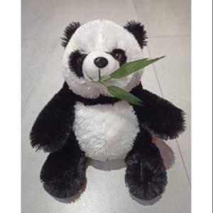 Boneka Panda Daun Panda Hitam Putih Pink Biru Gold 30 CM