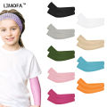 LJMOFA 3-12Yrs 2 Pcs/Set Kids Silk Sleeve Summer Sunscreen Anti-UV Anti-mosquito Childrens Ice Boys and Girls Thin Breathable Arm Sleeves. 
