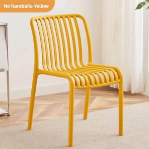 EURAKE Modern Minimalist Plastic Chair Stackable Plastic Dining Chair Hollow Slatted Dining Chair Balcony Leisure Chair