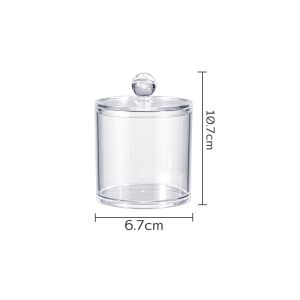 Seeko Cosmetic Cotton Storage Box Transparent Makeup Remover Cotton Box Cotton Swab Storage Box with Lid