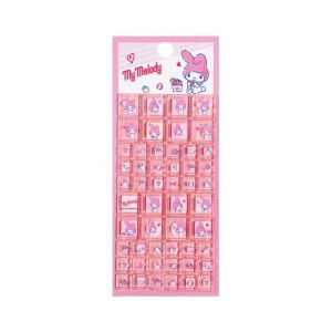 MIRELINA Kuromi Melody Cinnamoroll Sanrio 3D Square Stickers My Little Pony DIY Decoration Rhinestone Decal Cute Waterproof Cube Sticker Phone Laptop Luggage Decoration