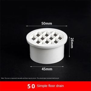 50/75/110mm Drainage Strainer Round Thickened PVC Deodorant Anti-blocking Floor Drain