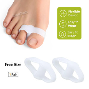 Toe Separators Bunion Corrector Big Toe Spacers with 2 Loops Suitable for Bunion and Overlapping Toes Reduce Foot Pain