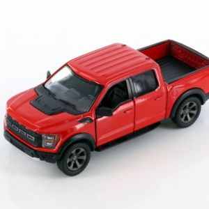 Diecast Mobil Mainan Miniatur 2022 Ford F-150 Raptor Ranger Double Cabin SUV Truck Miniature Die Cast Model 1:46 Souvenir Kado Pajangan