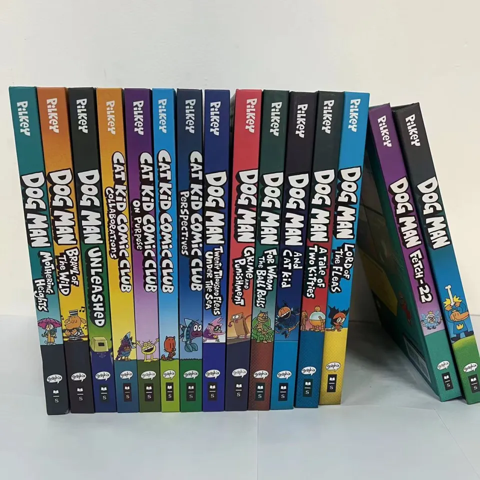 15 Books/Set Hardcover The Adventures of Dog Man The Epic