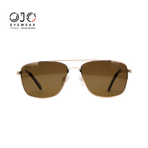 OJO Eyewear Polaxplus PP01 Sunglasses Black and Brown Aviator for Men/Women