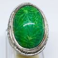 Cincin Batu Teratai Hijau Natural. 