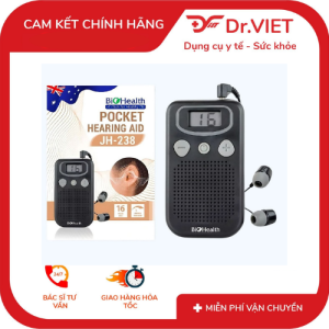 Máy Trợ Thính Bỏ Túi Biohealth JH-238 Có Dây - 16 Mức Âm Lượng Lọc Nhiễu Chống Hú Cho Người Già Lãng Tai Nghe Kém Chính Hãng.