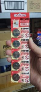 Vỉ 5 viên pin CMOS CR2032 / CR 2032 3V Maxell Lithium dùng cho smartkey remote (Made In Japan)