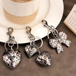 Stylish Leopard Pattern Key Rings Unique Leopard Designs Keychain for Fashionable Individuals Seeking Unique Style