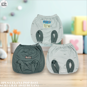 CELANA BAYI MODEL POP-PENDEK ISI 3PCS USIA 0-12BLN