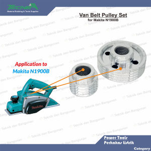 Van Belt Pulley Tali Kipas Set untuk Mesin Planer Makita N1900B