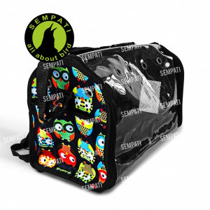 SEMPATI Tas Hewan Pet Cargo 3 In 1 Transparan Clear Sempati Tas Kucing Anjing Burung Hamster Sugar Glider Tas Ransel Kucing Tas Kucing Selempang Jinjing Pet Box Travel Bag TS3TR