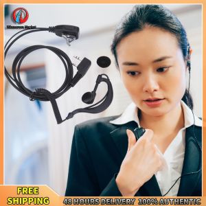 Winnereco 2 PIN Earpiece Headset PTT MIC Interphone Earphone Earpiece 1M Walkie Talkie Headset with Microphone Walkie Talkie Earbud for Baofeng