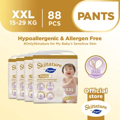 Skinature Pants By Drypers Baby Diaper XXL (15-29kg) 22sx4 - Carton