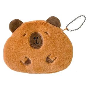 Capybara Plush Coin Holder Cartoon and Practical Change Pocket Purse Multifunctional Money Bag for Women and Girls