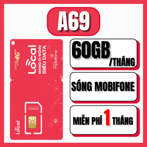 Sim 4G 5G Mobifone Local A69 Data Lớn Tốc Độ Cao 60GB/Tháng Free Trọn Gói 30 Ngày Truy Cập BE Vô Hạn Giá Chỉ 69K/Tháng | FREESHIP - CHƯA KÍCH HOẠT