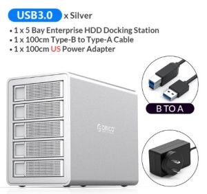 ORICO 35 Series Enterprise 5 bay 3.5 HDD Docking Station USB3.0 to SATA With RAID HDD Enclosure 150W Internal Power HDD Case