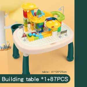 Paifu Multi-function Base Plates Cute Bear Building Blocks Table For Kids Jumbo Big Size Bricks Enlightenment Collection Board Game Writing Desk Education Toys Sets