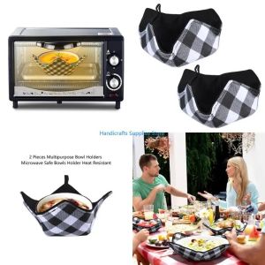 Kirilgu Microwave Safe Bowl Holder Heat Resistant Kitchen Bowl Holders Cotton Material 9R3H1