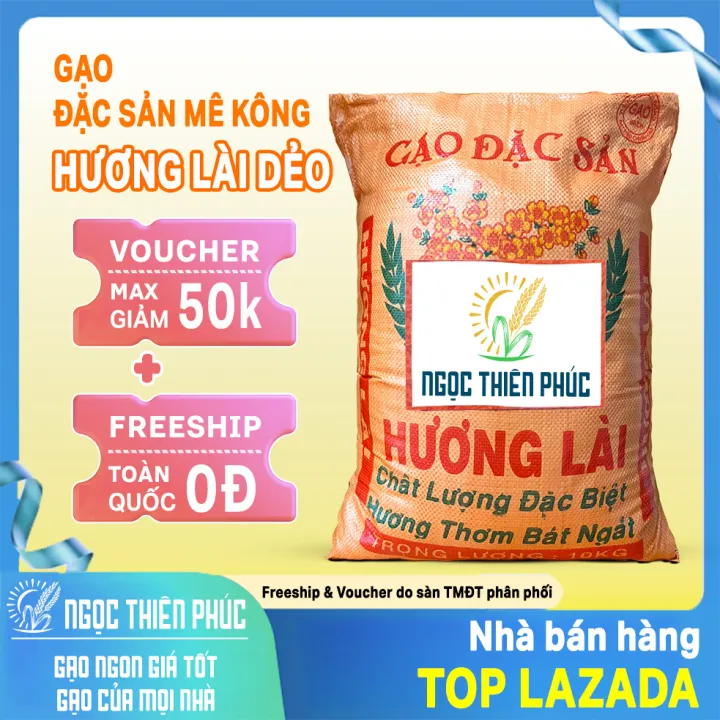 Gạo 3A Hương Lài 10kg Hạt Đục Dẻo Vừa Đặc Sản Mê Kông - Thơm Hương Lài, Mềm Dẻo Ngon Cơm - Ngọc Thiên Phúc