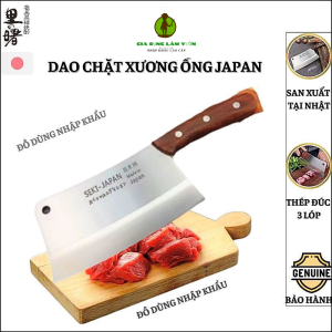 Dao chặt xương Japan cán ốp gỗ cao cấp