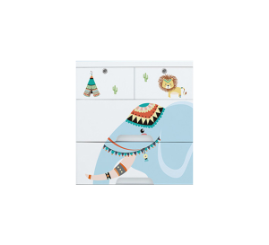 กว้าง58cmลิ้นชักเก็บของลายการ์ตูนตู้เสื้อผ้าตู้เก็บของแบบหลายชั้น ไม่มีกลิ่นปลอดสารพิษ 6ชั้น5ชั้น4ชั้น3ชั้น