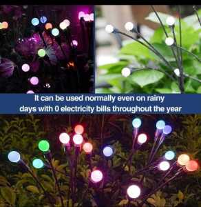 Lampu Taman Kunang-Kunang LED Outdoor Solar Energy untuk Dekorasi Kolam & Halaman Rumah