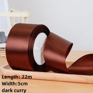 25Yards/Roll 5cm ribbon satin ribbon decorative ribbon gift packaging Ribbons roll fabric