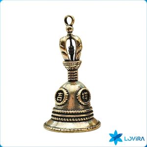 LoviRa Brass Bell Handicraft Vajra Bells Pendant Pure Copper Auspicious Copper Key Chain Gift