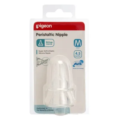 Pigeon Slim Leher Peristaltik Puting Teat 2Pcs