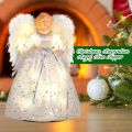 Angel Christmas Tree Topper with Lights and 40-Inch Extension Cord, Lighted Tree Toppers Christmas Decorations, Elegant and Durable, Perfect for Holiday Home Decor and Gifts, White, WOKEISE. 