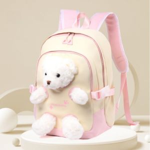 OWNNEW Chống thấm nước Ba lô hình gấu dễ thương Nhẹ Búp bê 3D Cặp sách học sinh Thời trang Đa năng Ba lô đi học Trẻ em thanh thiếu niên